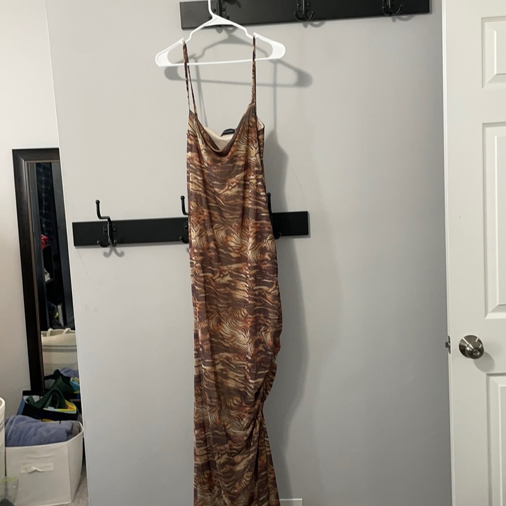 Animal Print Long Maxi Dress